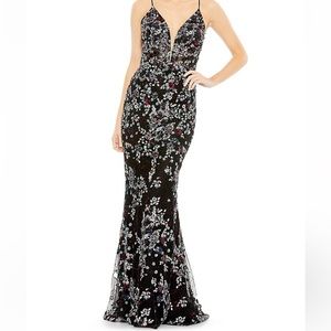 Mac Duggar - Floral Embellished Mermaid Gown - Size 0